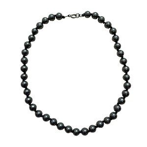 NEW (w/o Tags) Dark Silver Shiny Gray Metal Bead Choker Necklace